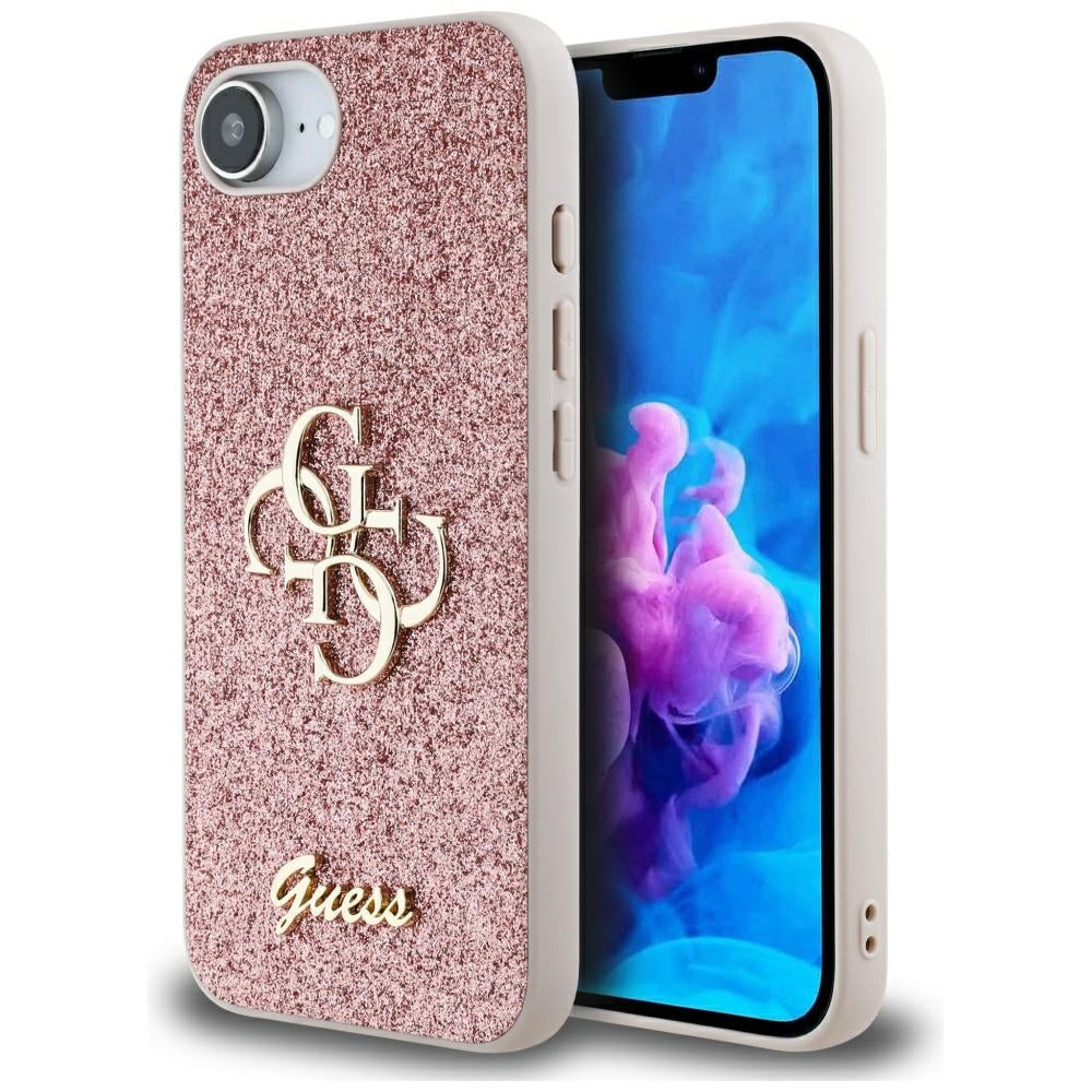 Guess - Glitter Fixed Big 4G (GUHCPSE4HG4SGP) - iPhone 16e - Pink