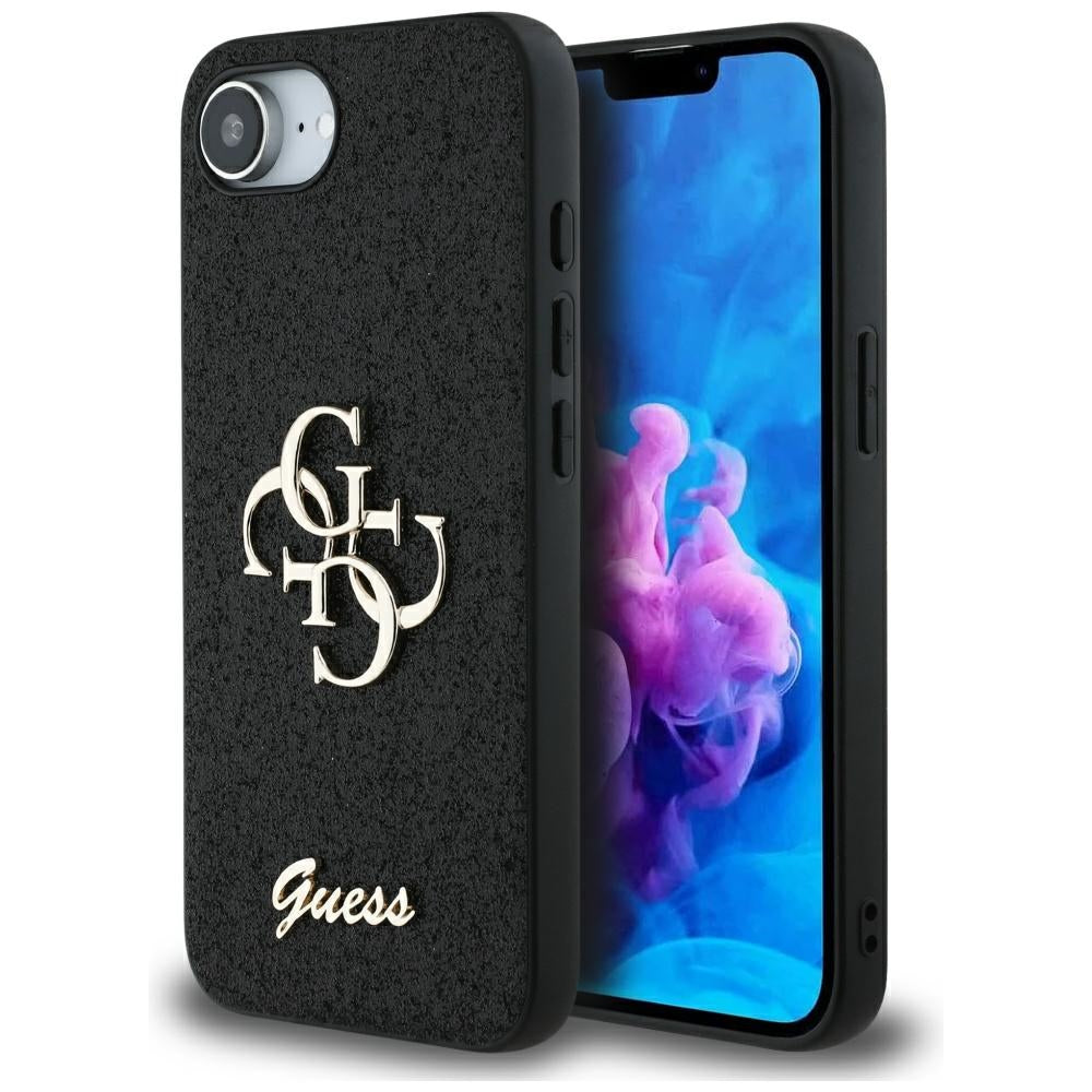 Guess - Glitter Fixed Big 4G (GUHCPSE4HG4SGK) - iPhone 16e - Black