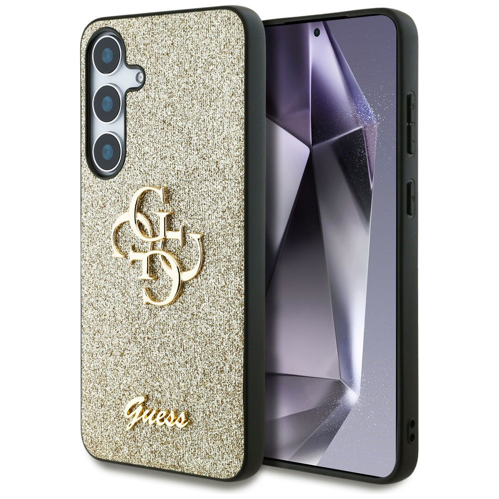 Guess - Glitter Script Big 4G Logo (GUHCS25MHG4SGD) - Samsung Galaxy S25 Plus - Gold