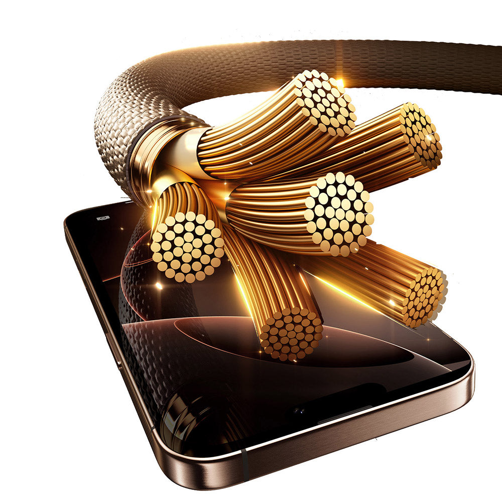 Baseus - Data Cable Vipow (P10381802851-01) - Type-C, Fast Charging, Display, Sleep Mode, 100W, 2m - Galaxy Natural Titanium