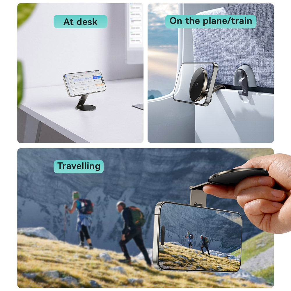 Baseus - Car Holder PrimeTrip VX1 Versatile (C4016900C123-00) - for Travel, Magnetic, Ultra-Thin, Foldable - Black