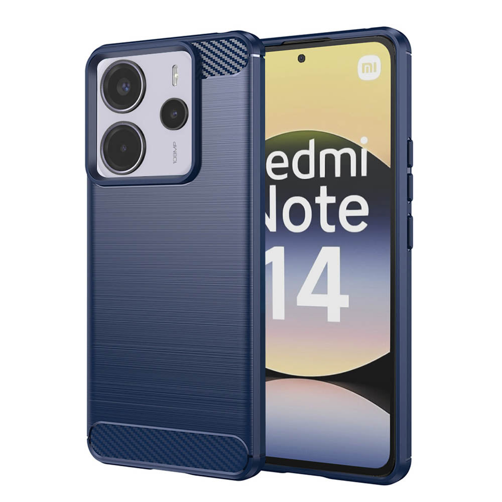 Techsuit - Carbon Silicone - Xiaomi Redmi Note 14 4G (Regional) - Blue