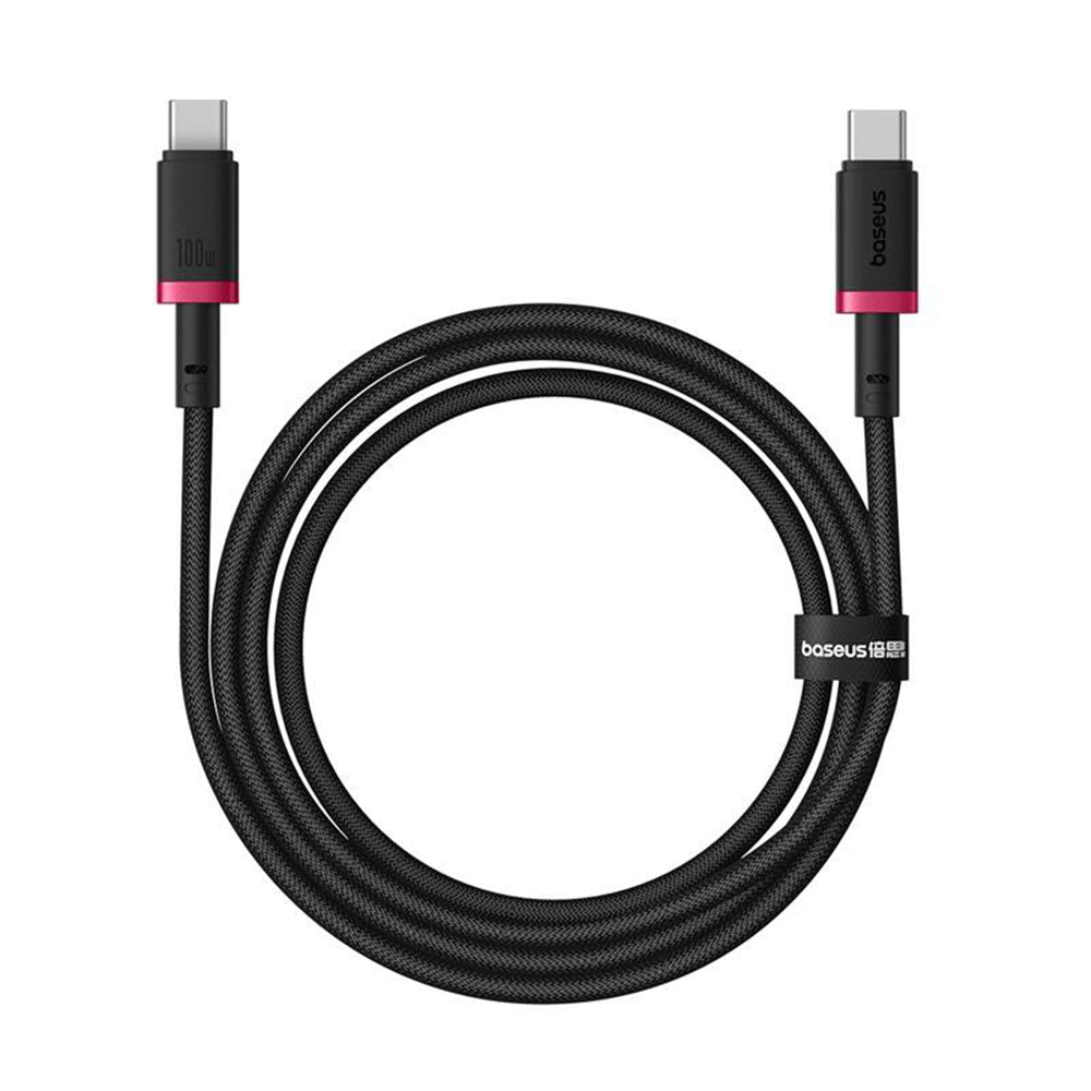 Baseus - Data Cable Dura Series (P10377803U01-03) - for MacBook, Type-C, Fast Charge, PD 100W, 480Mbps, 2m - Red / Black