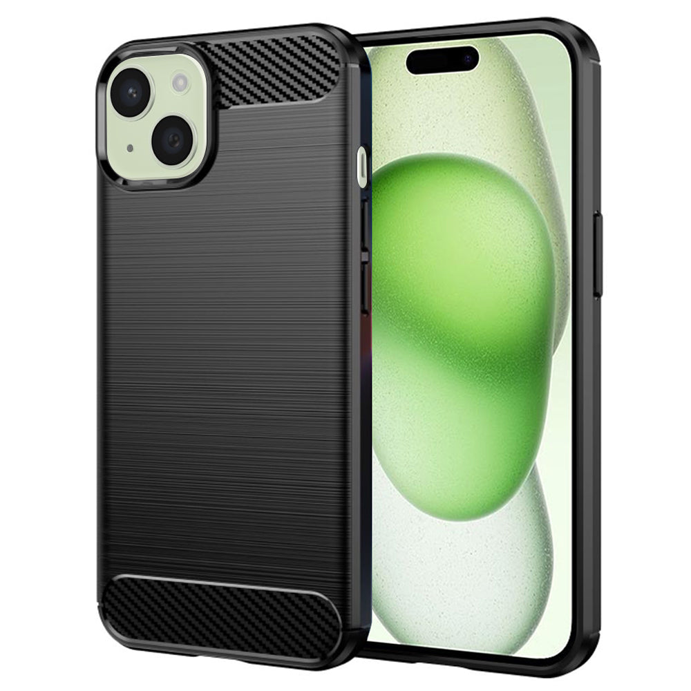 Techsuit - Carbon Silicone - iPhone 15 Plus - Black