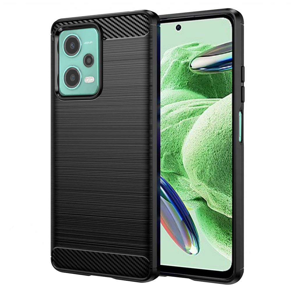 Techsuit - Carbon Silicone - Xiaomi Redmi Note 12 5G / Poco X5 - Black