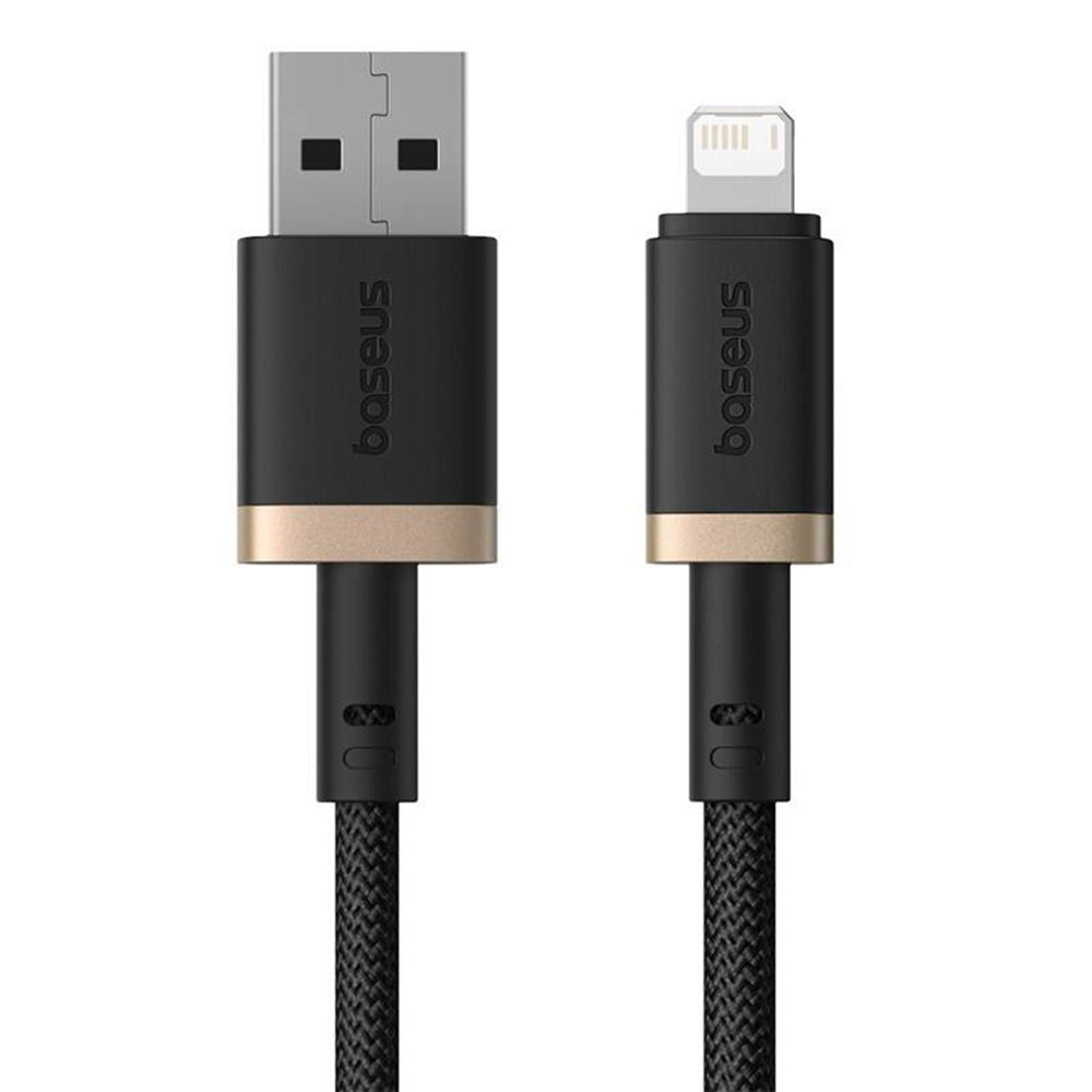 Baseus - Data Cable Dura Series (P10377801U01-02) - USB to Lightning, Fast Charging, 480Mbps, 2.4A, Nylon, 2m - Gold / Black