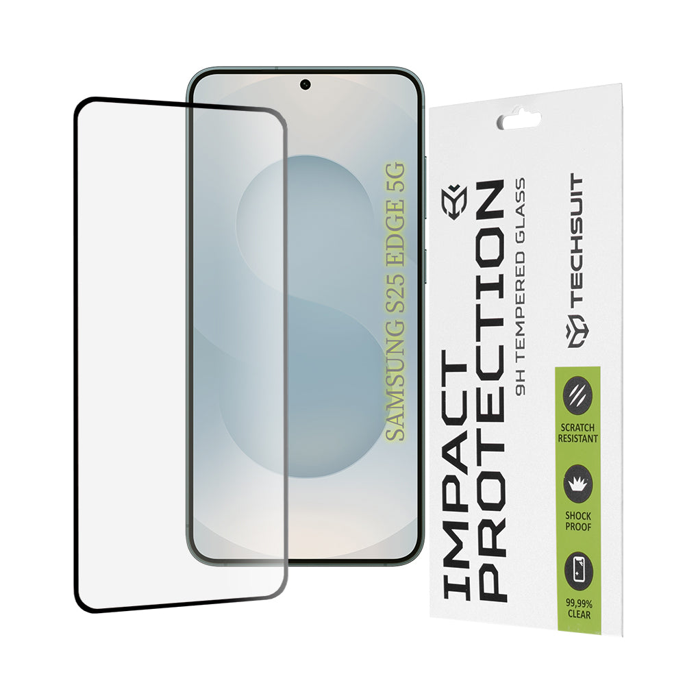 Techsuit - 111D Full Cover / Full Glue Glass - Samsung Galaxy S25 Edge - Black