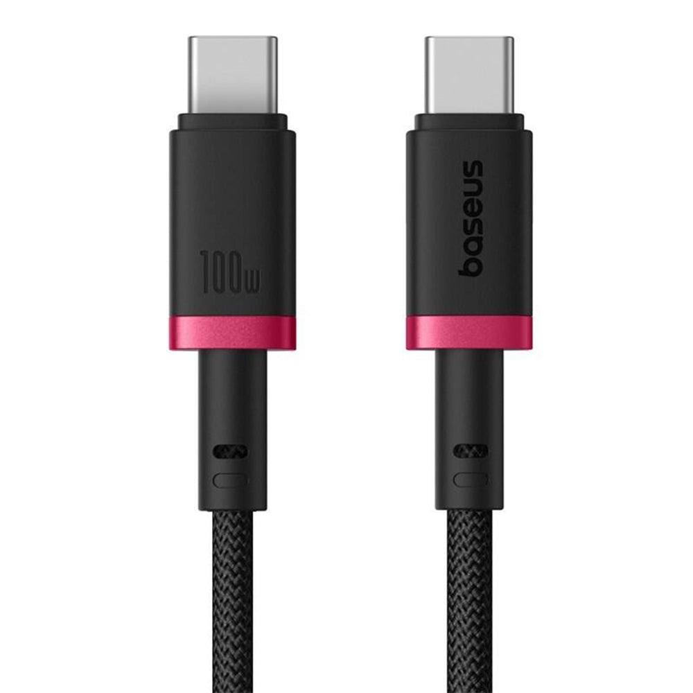 Baseus - Data Cable Dura Series (P10377803U01-03) - for MacBook, Type-C, Fast Charge, PD 100W, 480Mbps, 2m - Red / Black