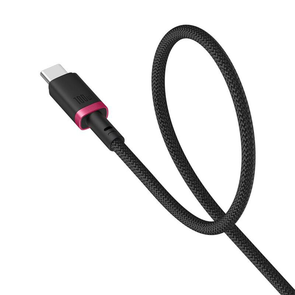 Baseus - Data Cable Dura Series (P10377803U01-03) - for MacBook, Type-C, Fast Charge, PD 100W, 480Mbps, 2m - Red / Black