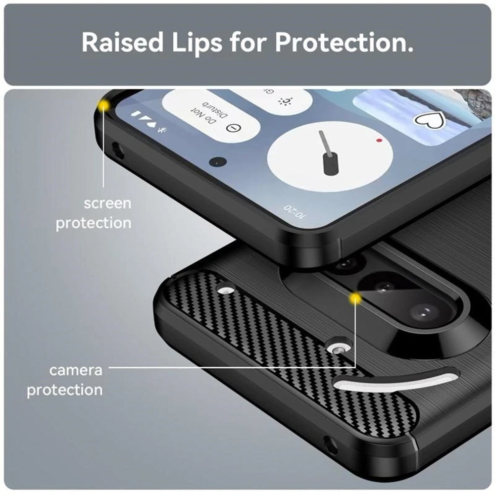 Techsuit - Carbon Silicone - Nothing Phone (3a) - Black