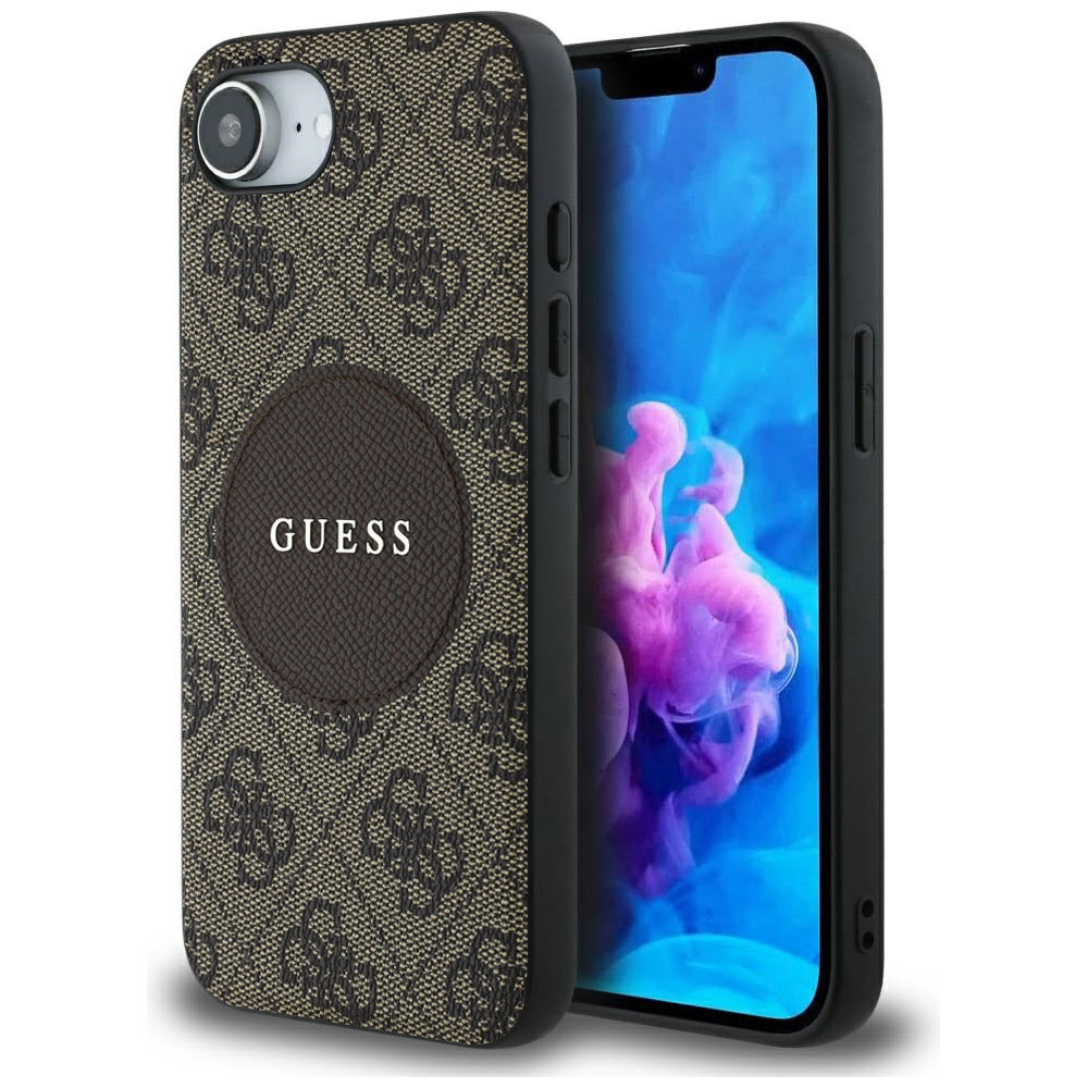 Guess - 4G Circle Classic Logo MagSafe (GUHMPSE4P4PGRSGW) - iPhone 16e - Brown