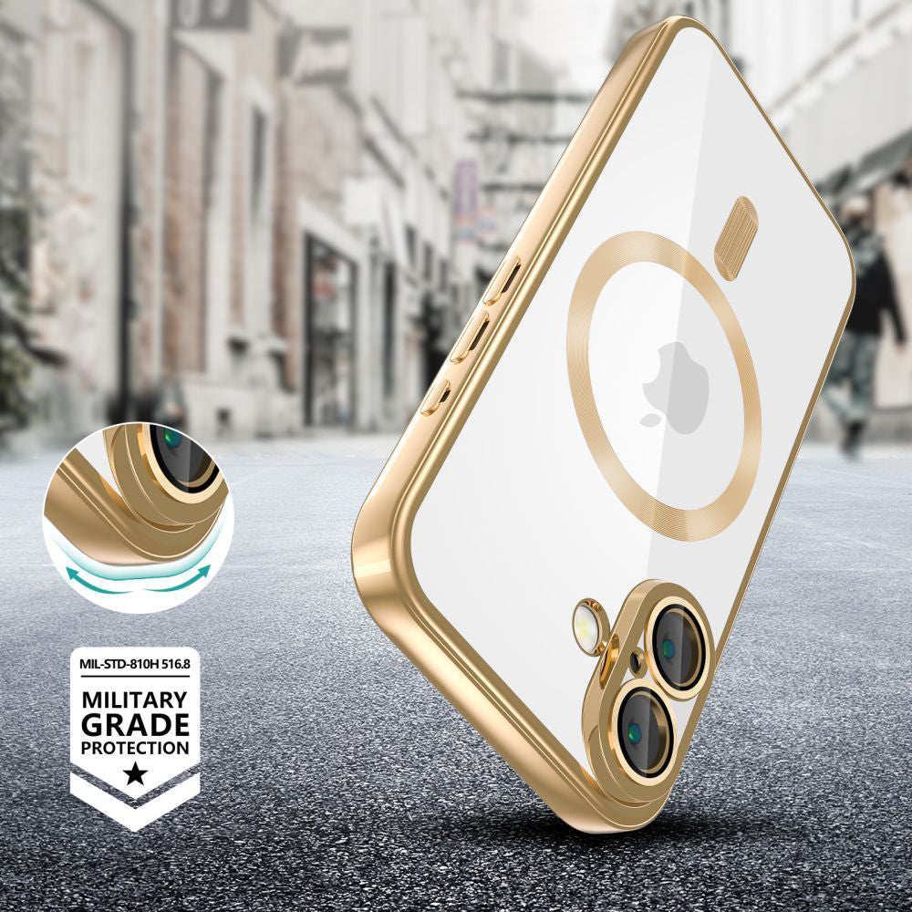 Techsuit - Luxury Crystal MagSafe - iPhone 16e - Gold