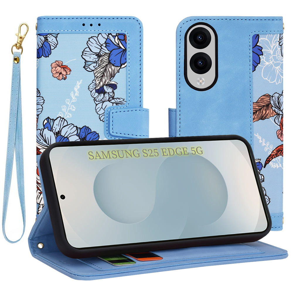 Techsuit - FlipCraft - Samsung Galaxy S25 Edge - Vibrant Blue