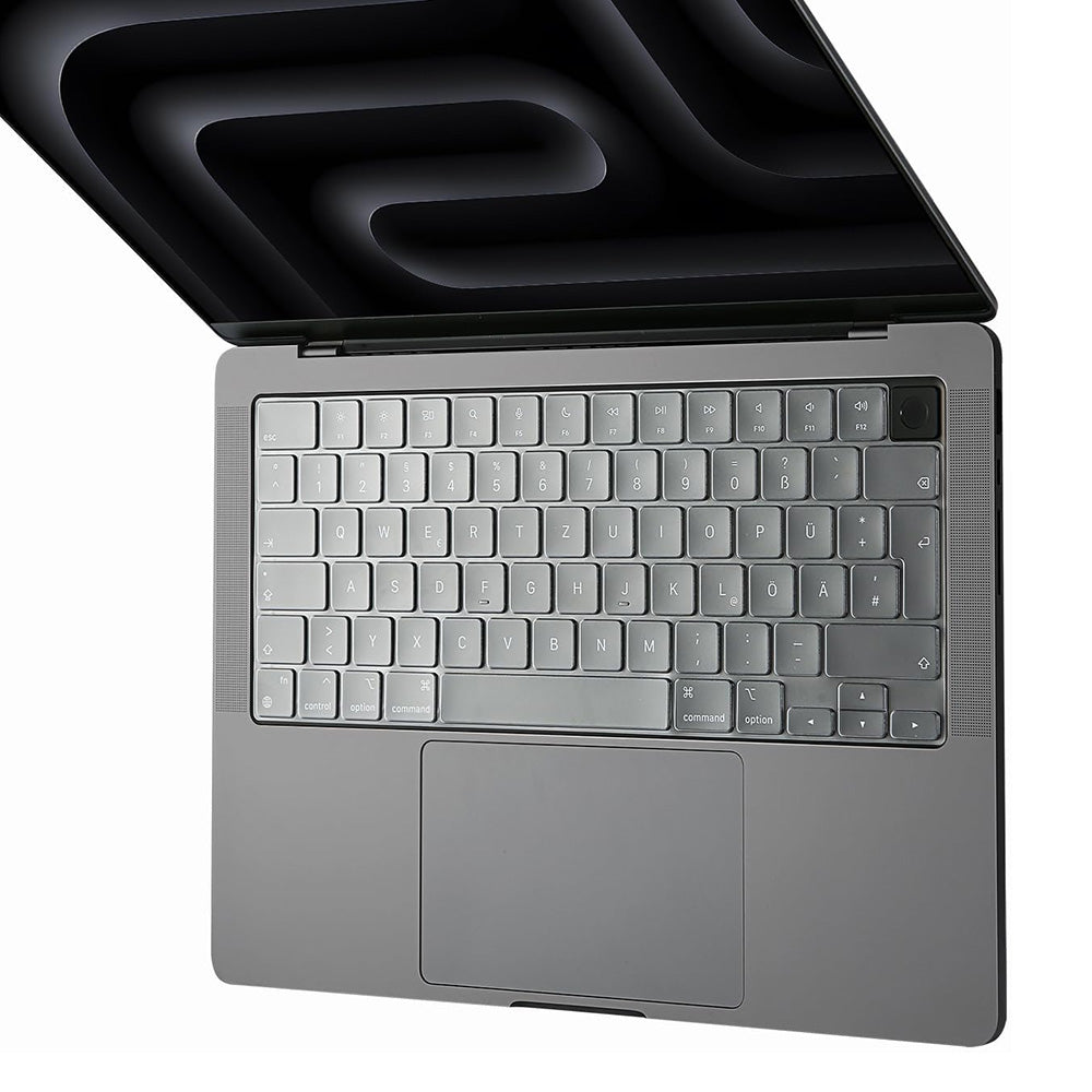Techsuit - Premium Keyboard Cover PureTypeX (KC1) - Ultra Thin, for MacBook Pro 14 (2021-2024)/ Air 13/15 (2022-2025) - Clear