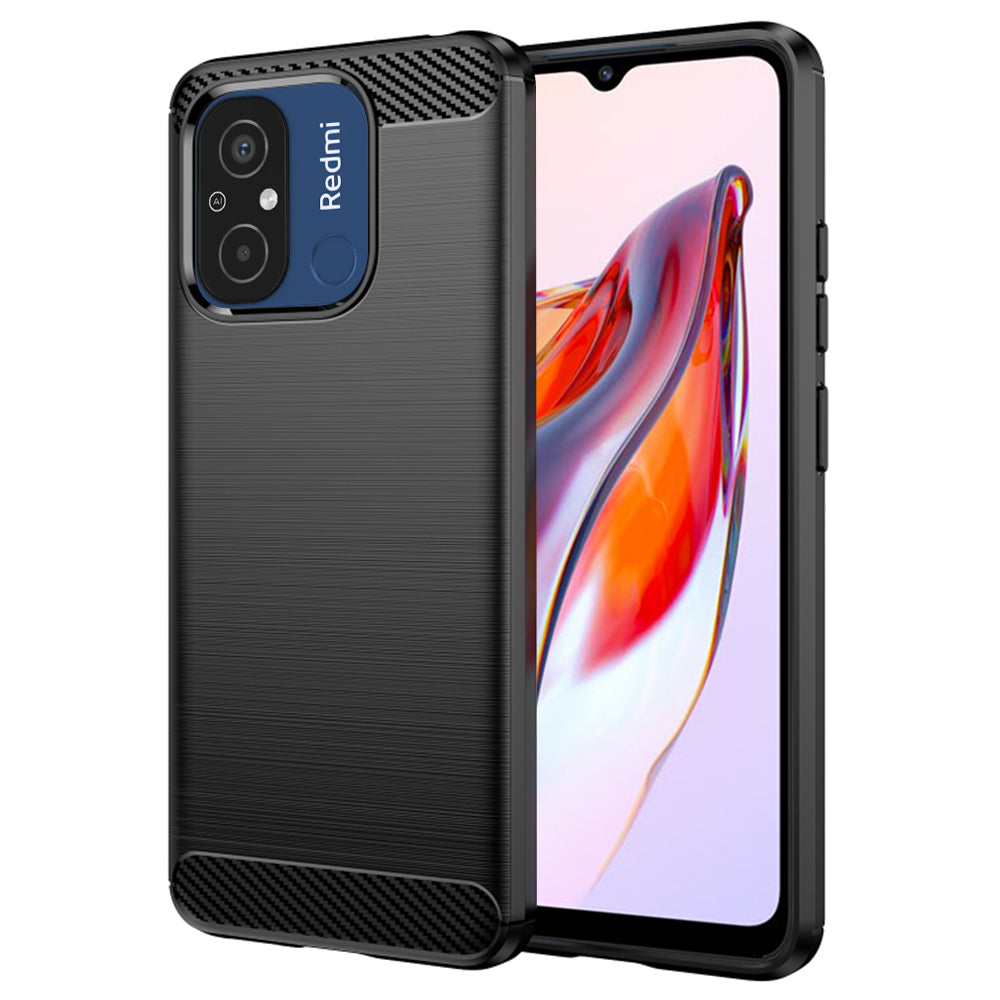 Techsuit - Carbon Silicone - Xiaomi Redmi 12C - Black