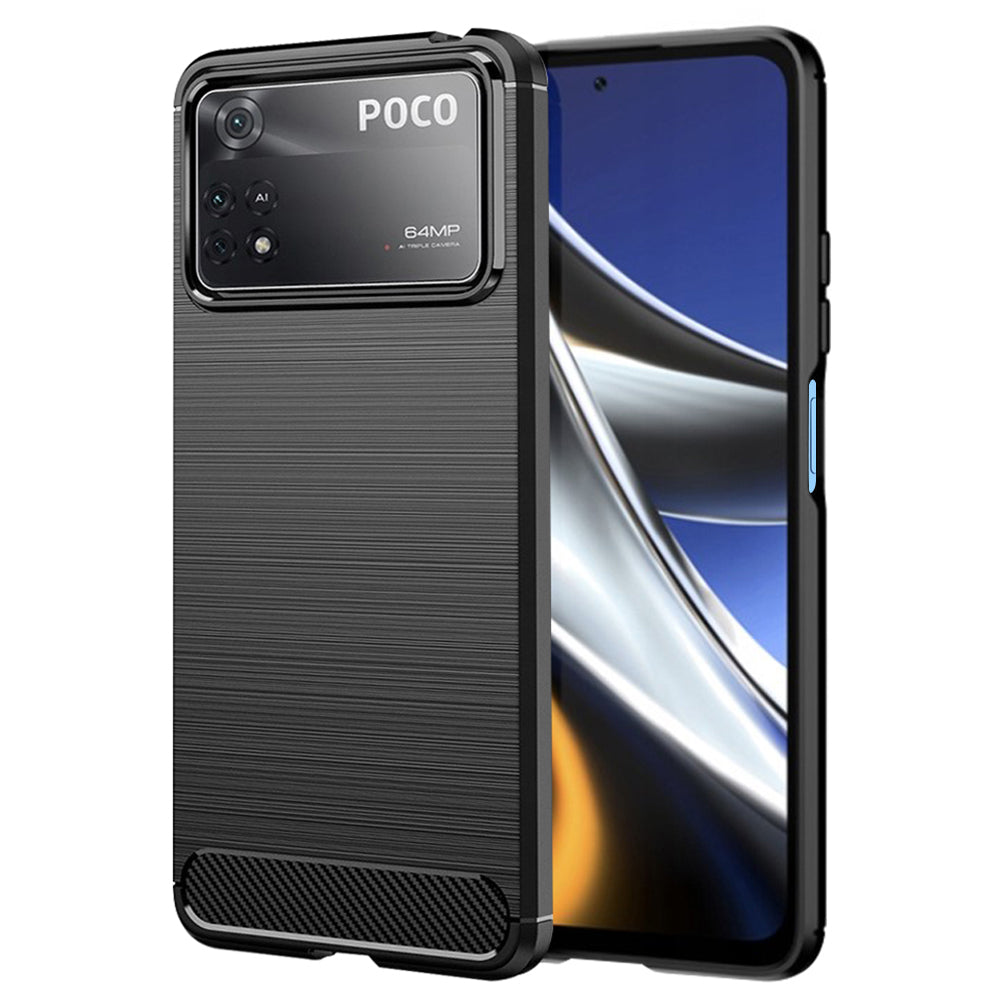 Techsuit - Carbon Silicone - Xiaomi Poco X4 Pro 5G - Black