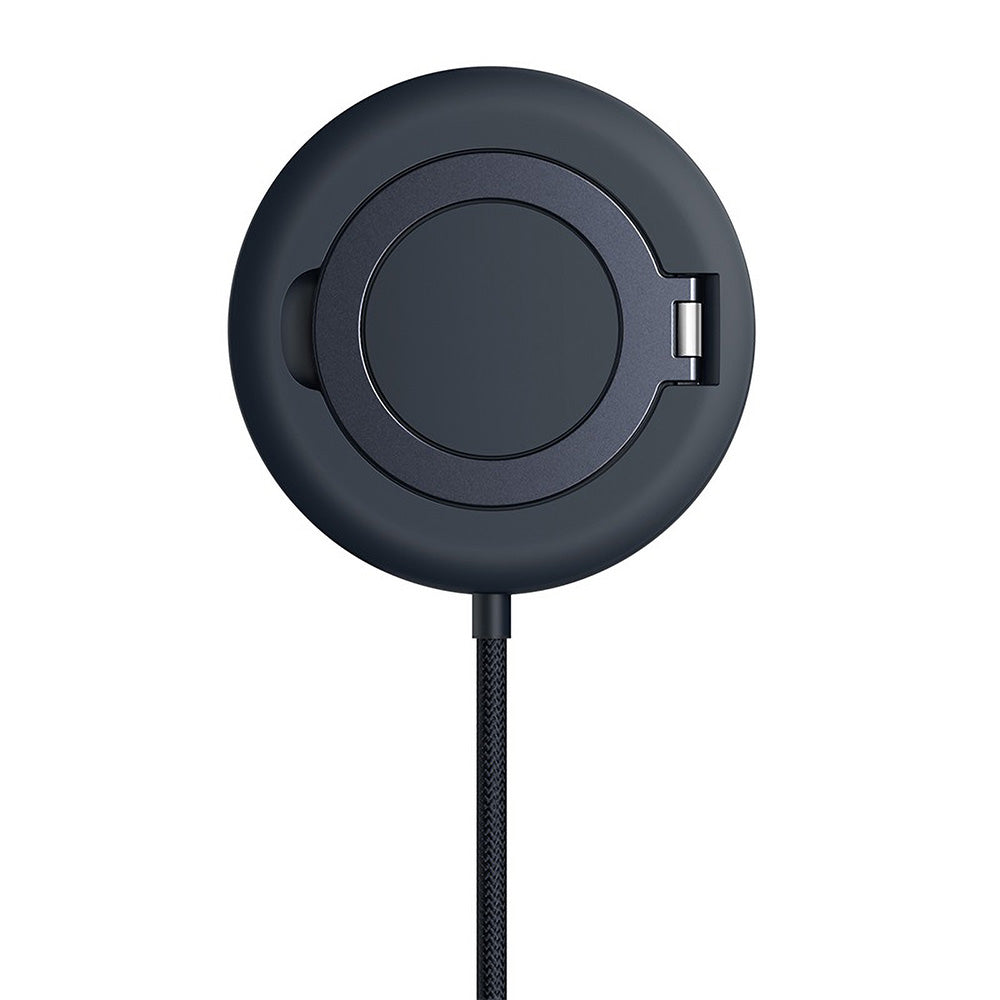Baseus - Magnetic Wireless Charger Simple Mini4 (P10273300121-02) - Universal, with Stand, USB-C, Qi2, 15W, 1m - Cosmic Black