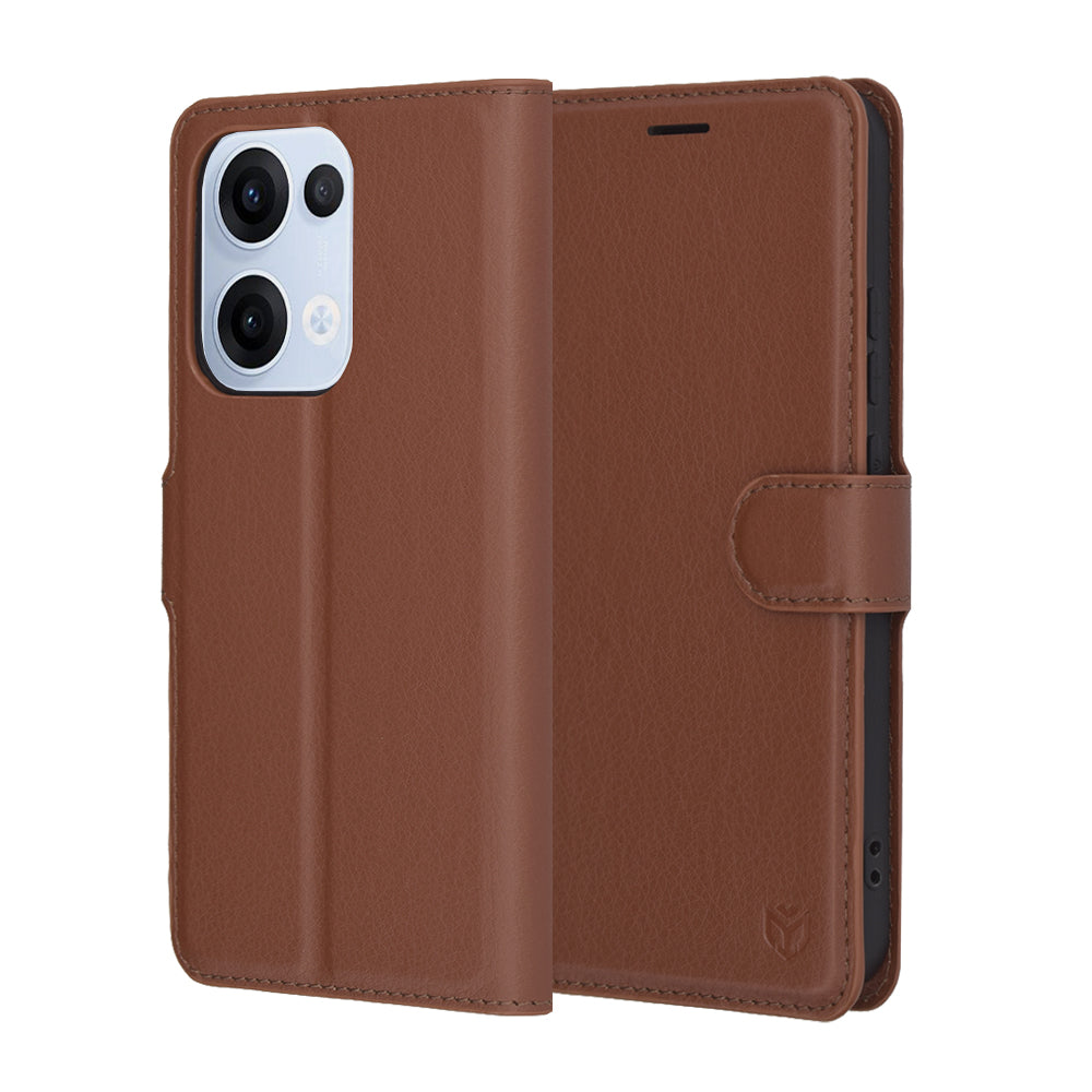 Techsuit - Leather Folio - Oppo Reno13 - Brown