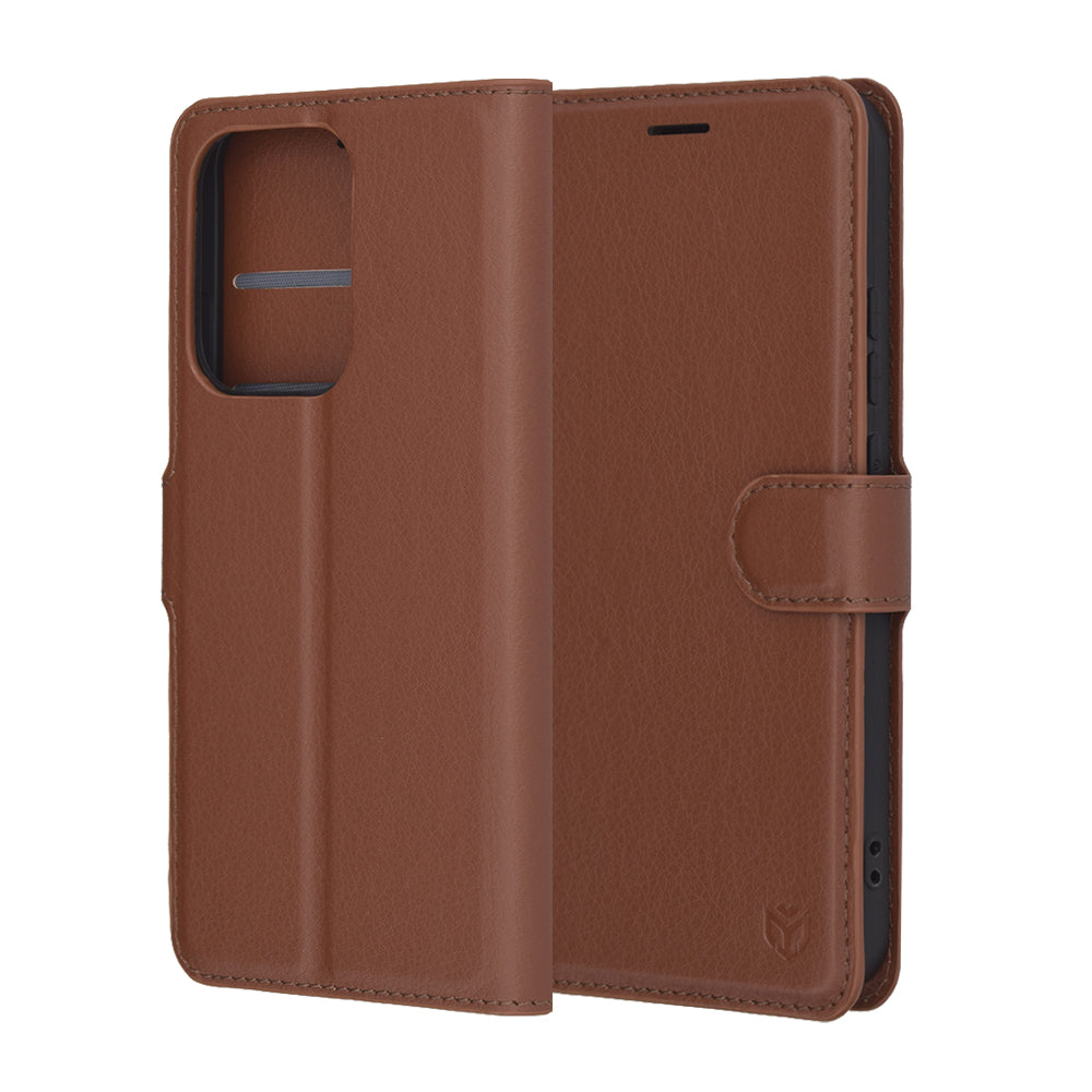 Techsuit - Leather Folio - Oppo Reno13 - Brown