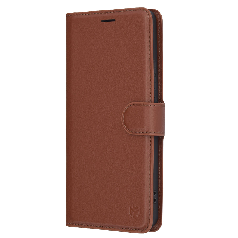 Techsuit - Leather Folio - Oppo Reno13 F 4G / Reno13 F 5G / Reno13 FS 5G - Brown