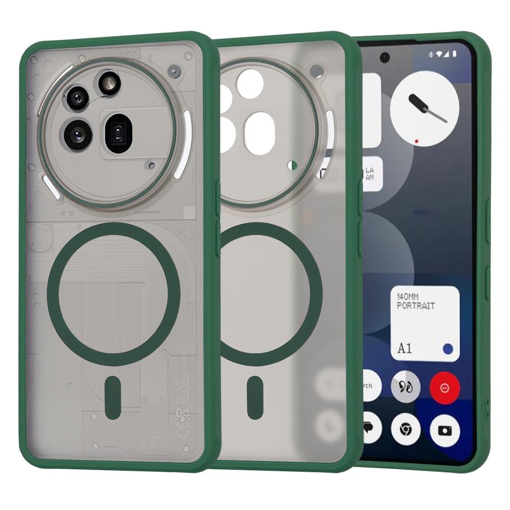 Techsuit - HaloFrost MagSafe Series - Nothing Phone (3a) Pro - Midnight Green