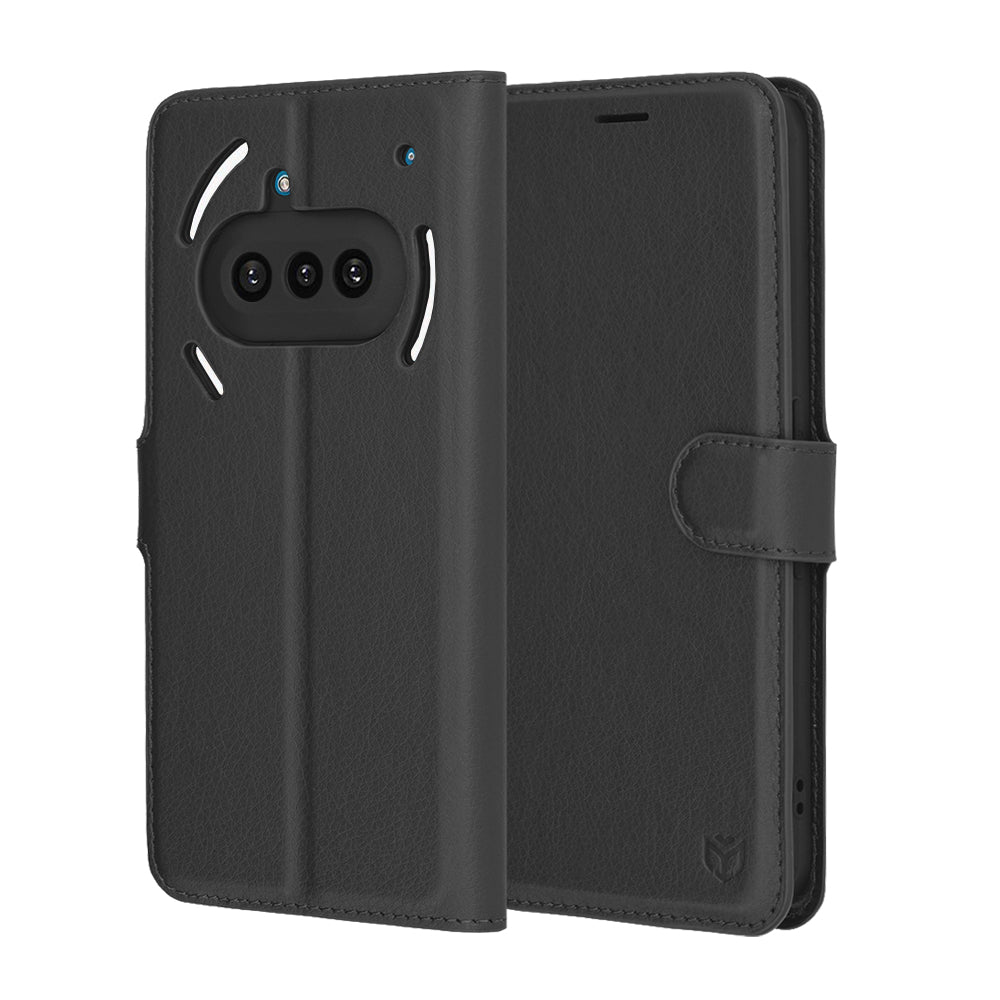 Techsuit - Leather Folio - Nothing Phone (3a) - Black