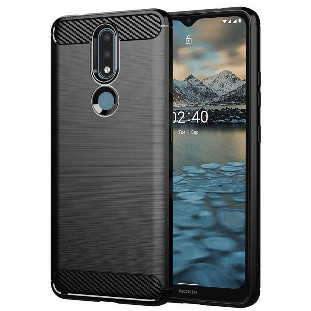 TechSuit - Carbon Silicone - Nokia 2.4 - Black