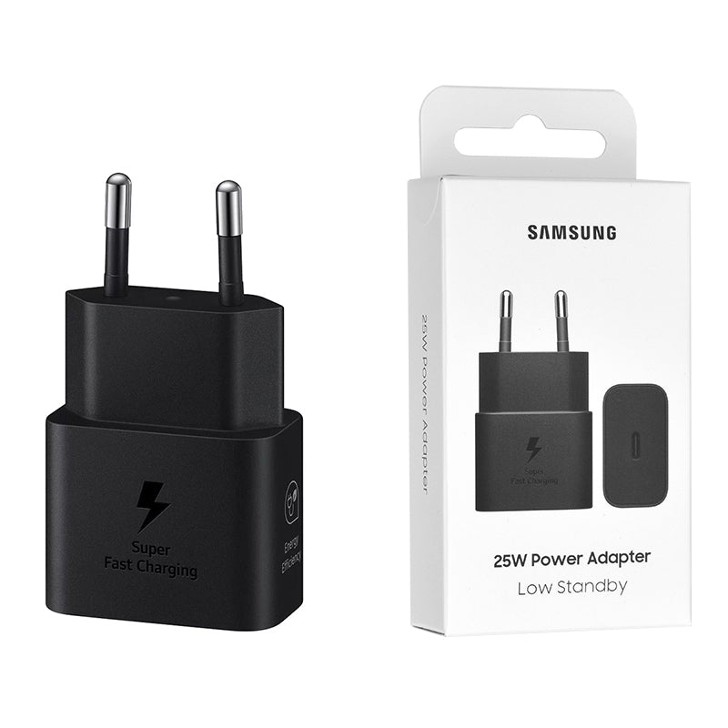 Samsung - Original Wall Charger T2510 Paris 2024 (EP-T2510NBEGEU) - USB-C, 25W, Super Fast Charging - Black (Blister Packing)