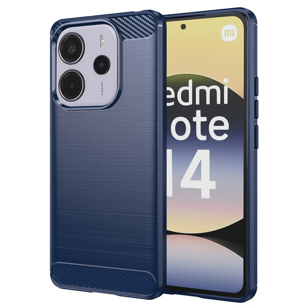 Techsuit - Carbon Silicone - Xiaomi Redmi Note 14 4G (Standard) - Blue