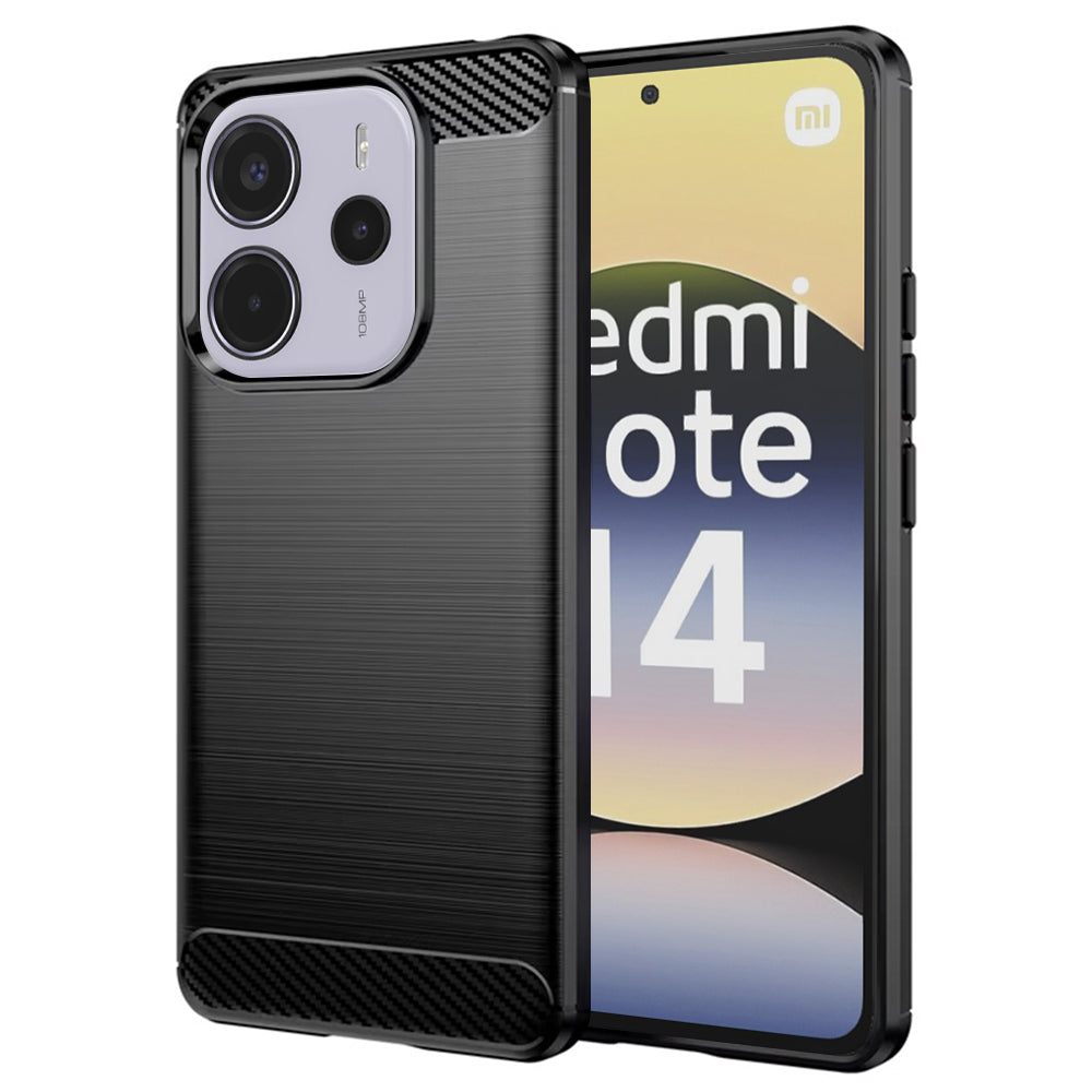 Techsuit - Carbon Silicone - Xiaomi Redmi Note 14 4G (Standard) - Black