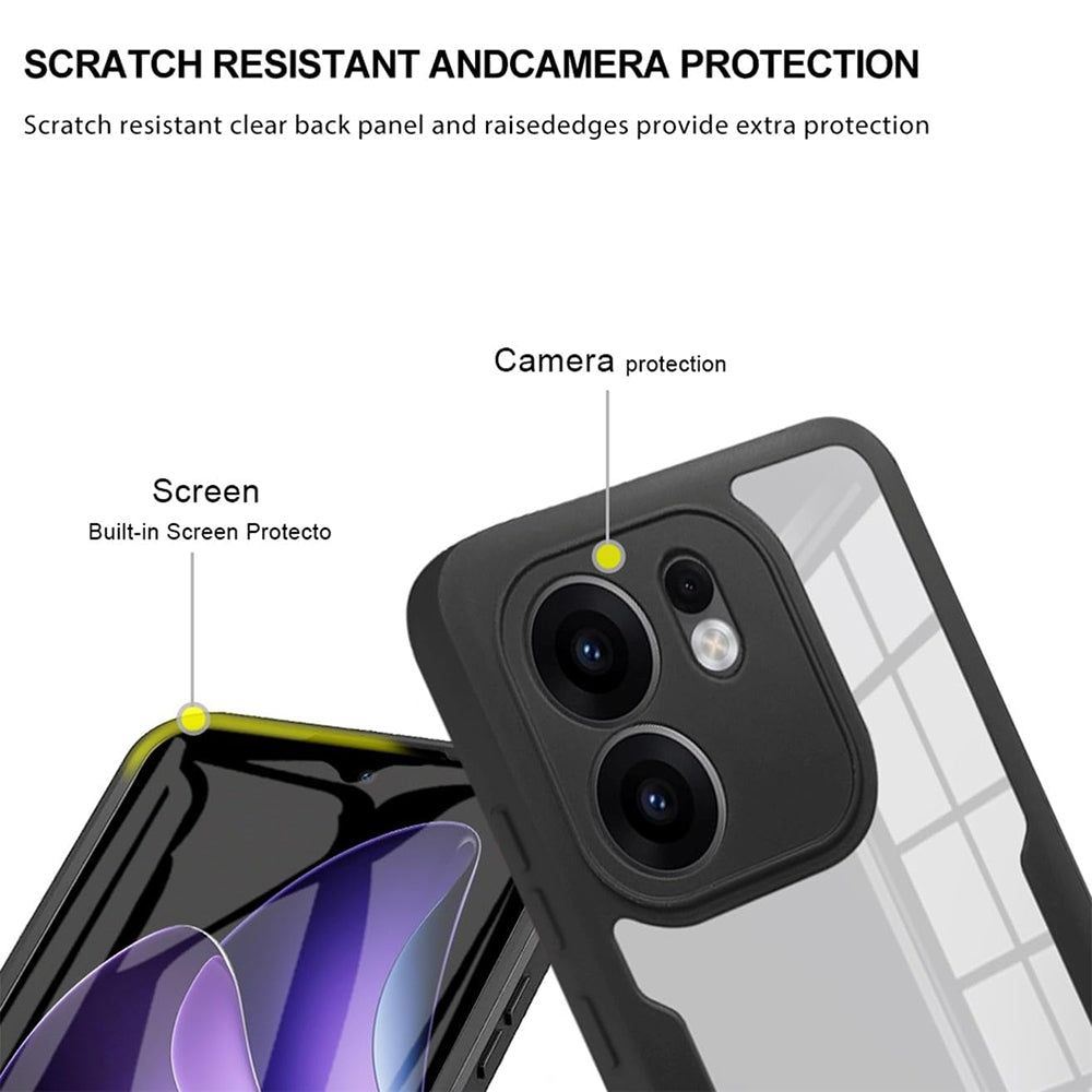 Techsuit - ColorVerse 360 Series + Screen Protector - Oppo Reno13 F 4G / Reno13 F 5G / Reno13 FS 5G - Black