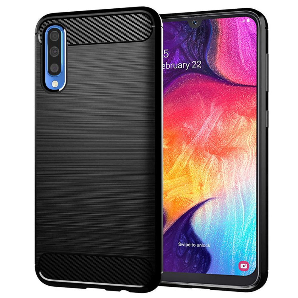 Techsuit - Carbon Silicone - Samsung Galaxy A30s / A50 / A50s - Black