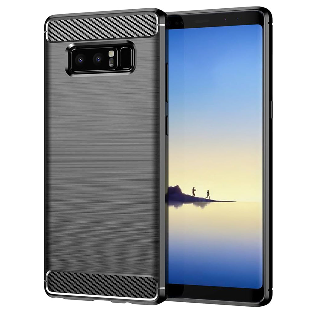 Techsuit - Carbon Silicone - Samsung Galaxy Note 8 - Black