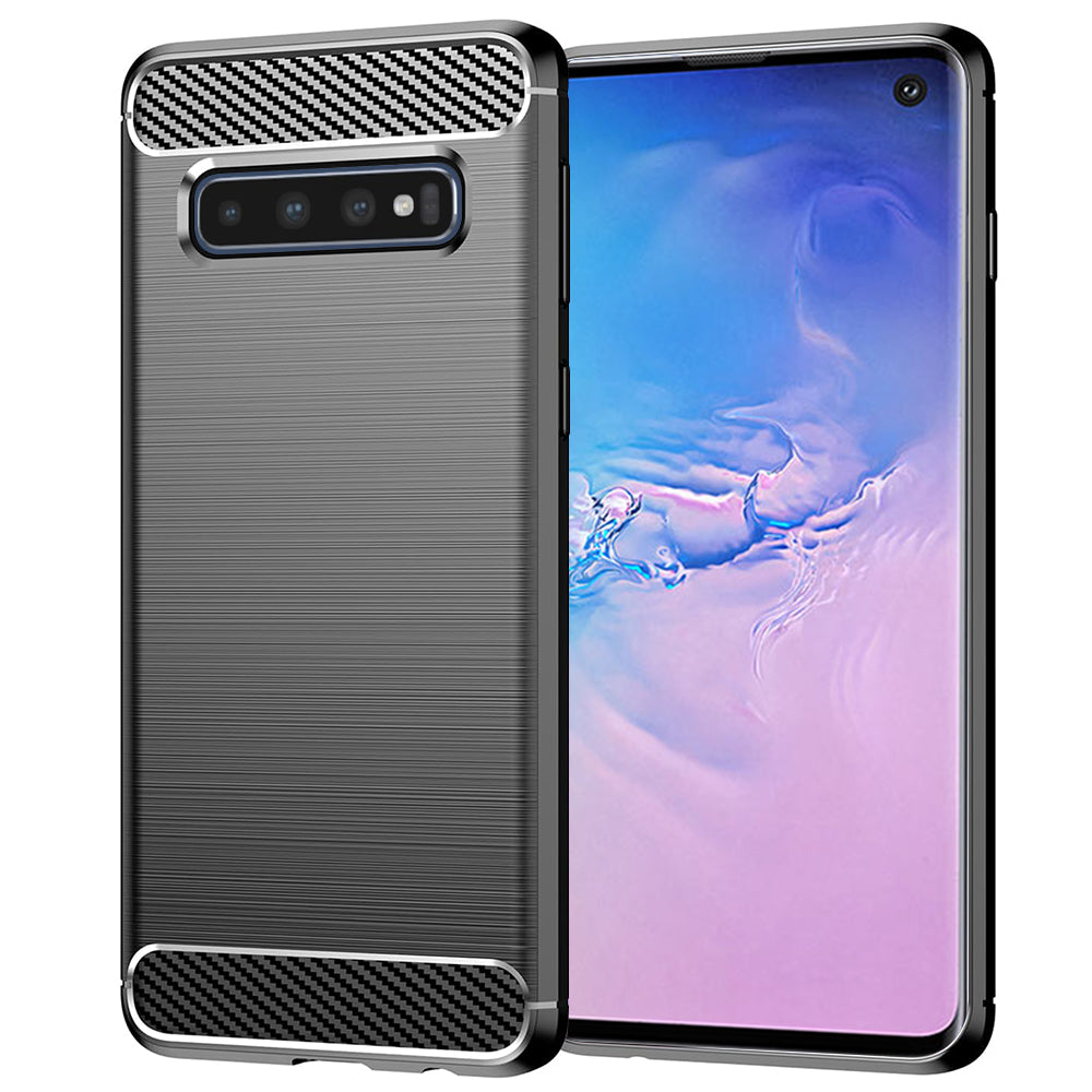 Techsuit - Carbon Silicone - Samsung Galaxy S10 - Black