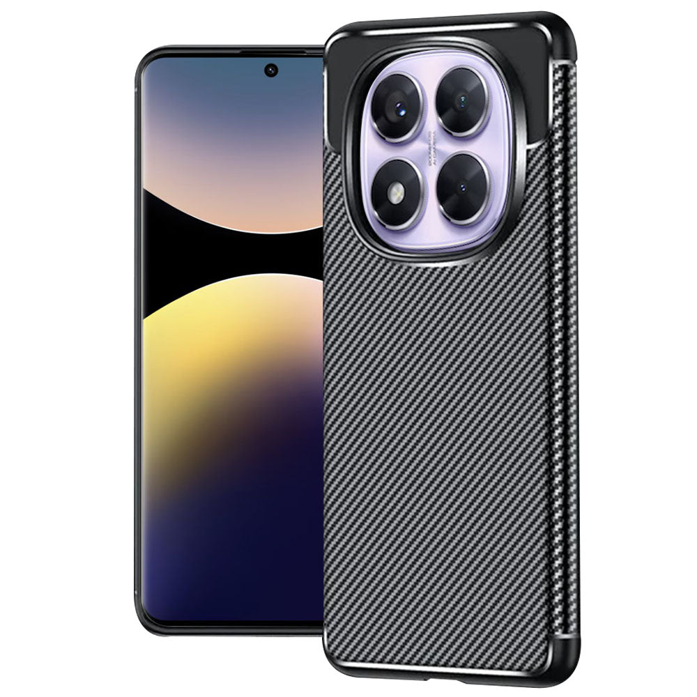 Techsuit - CarbonFiber - Xiaomi Redmi Note 14 Pro 5G / Redmi Note 14 Pro+ 5G / Poco X7 - Black