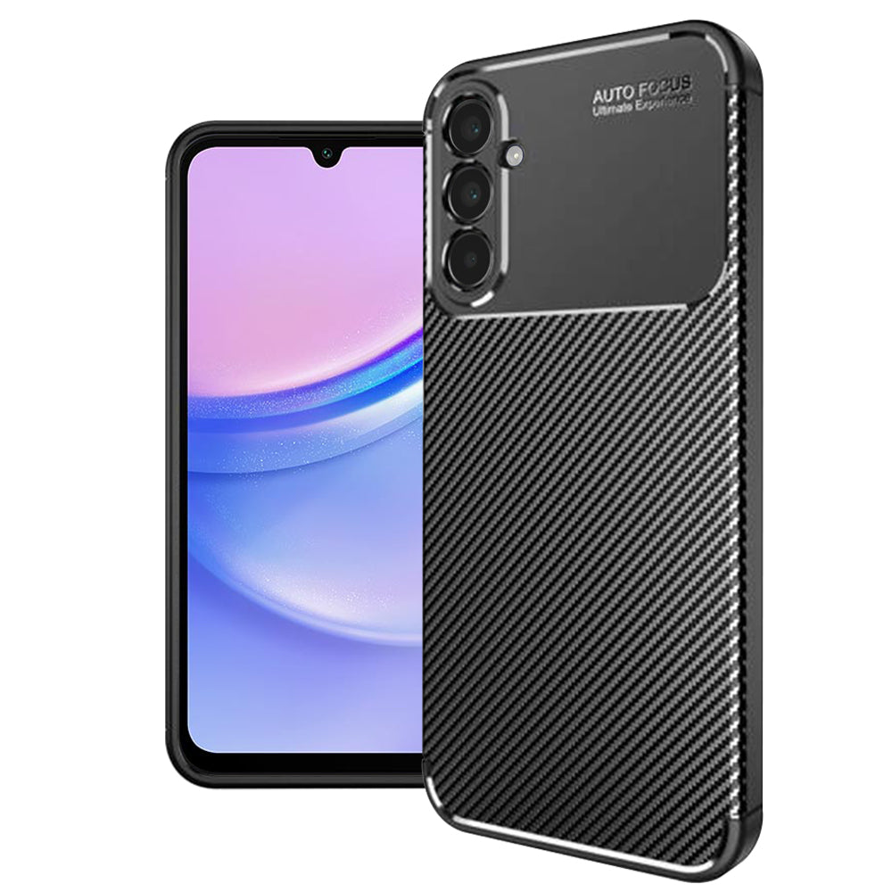 Techsuit - CarbonFiber - Samsung Galaxy A15 4G / A15 5G - Black