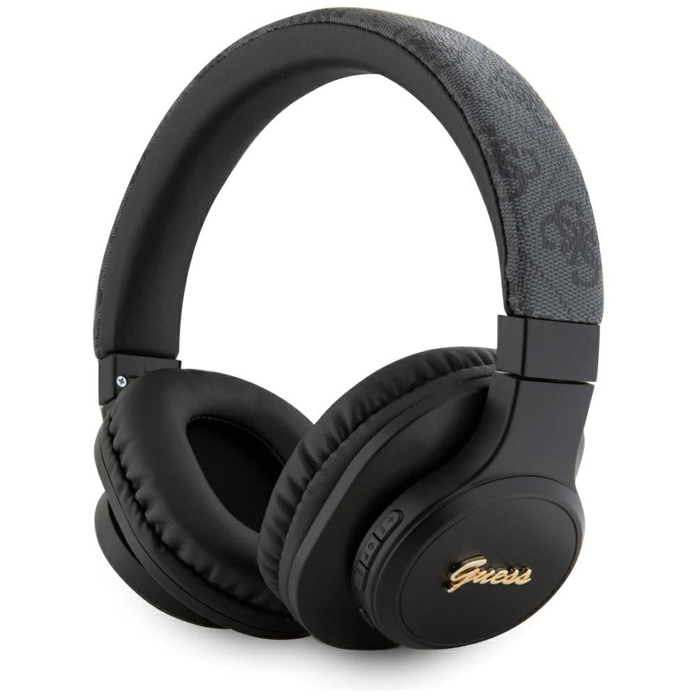 Guess - Wireless Headphones 4G Tone on Tone Script Logo (GUBH604FEMK) - Bluetooth 5.3, USB-C, Over-ear, 300mAh - Black