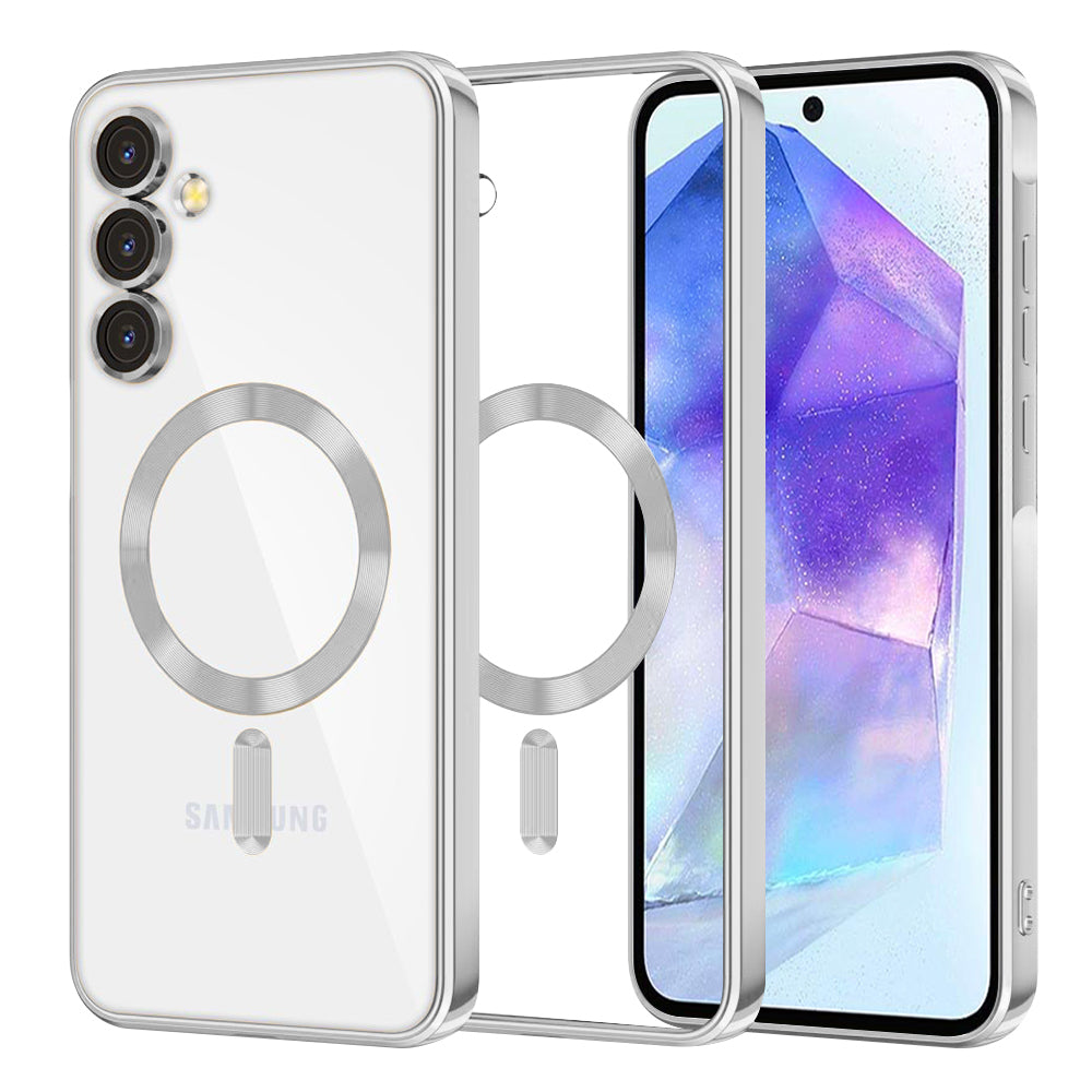 Techsuit - Luxury Crystal MagSafe - Samsung Galaxy A55 5G - Silver