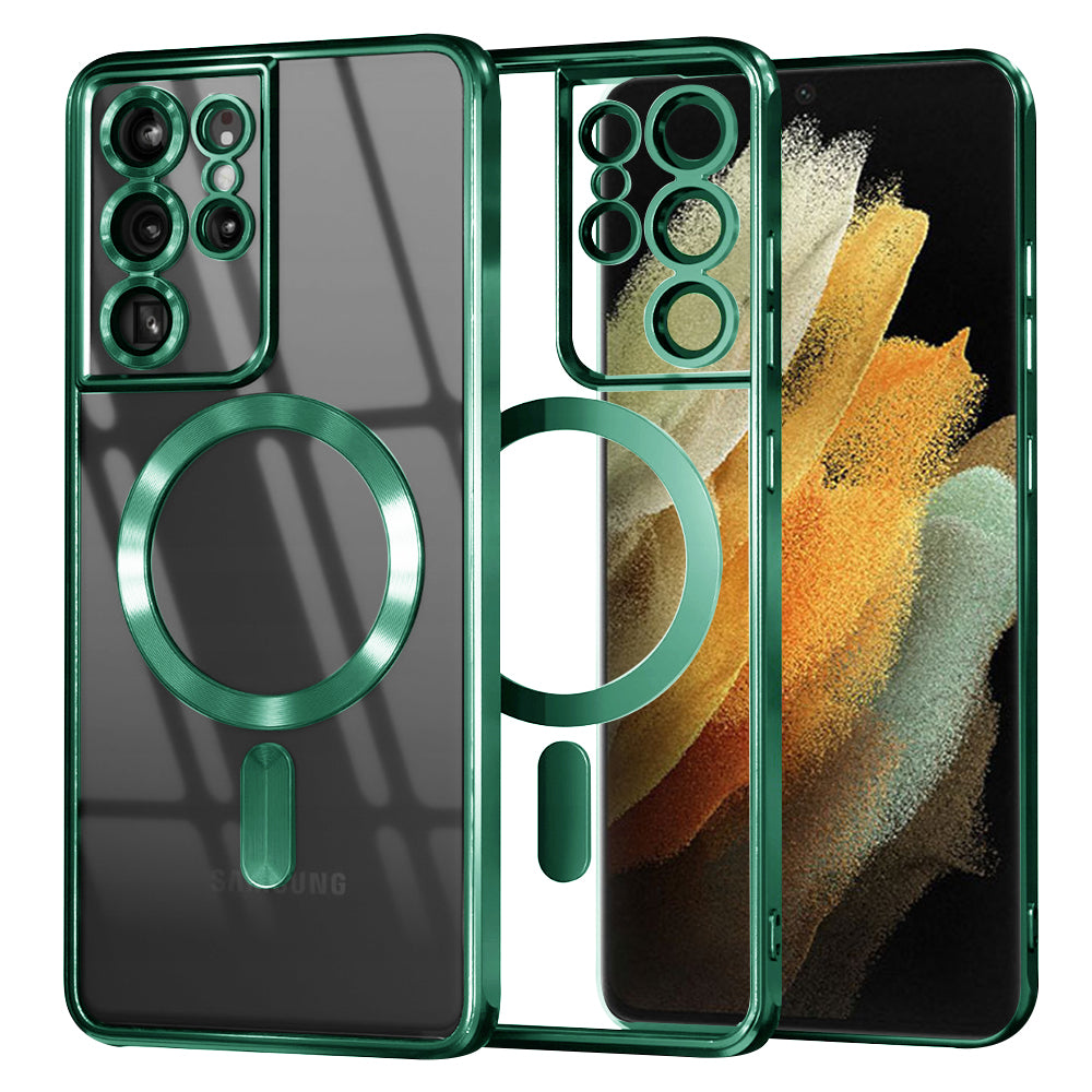 Techsuit - Luxury Crystal MagSafe - Samsung Galaxy S21 Ultra 5G - Light Green