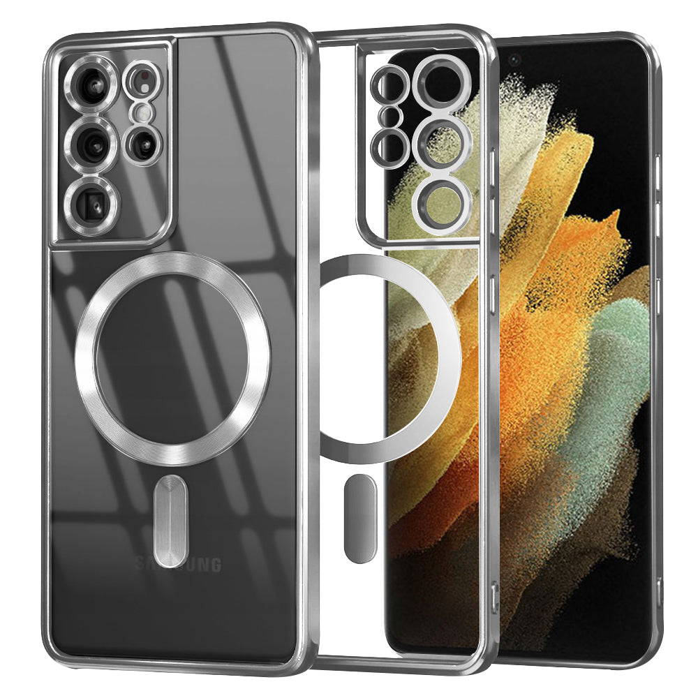 Techsuit - Luxury Crystal MagSafe - Samsung Galaxy S21 Ultra 5G - Silver