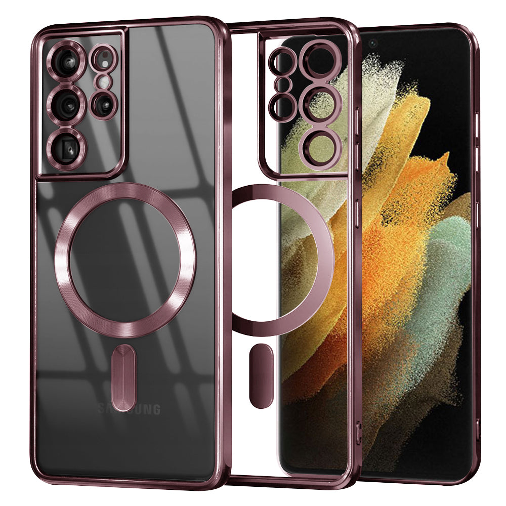 Techsuit - Luxury Crystal MagSafe - Samsung Galaxy S21 Ultra 5G - Pink