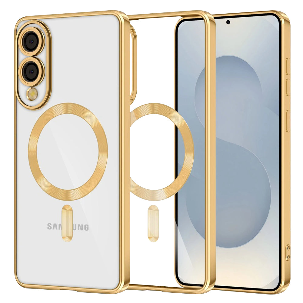 Techsuit - Luxury Crystal MagSafe - Samsung Galaxy S25 Edge - Gold