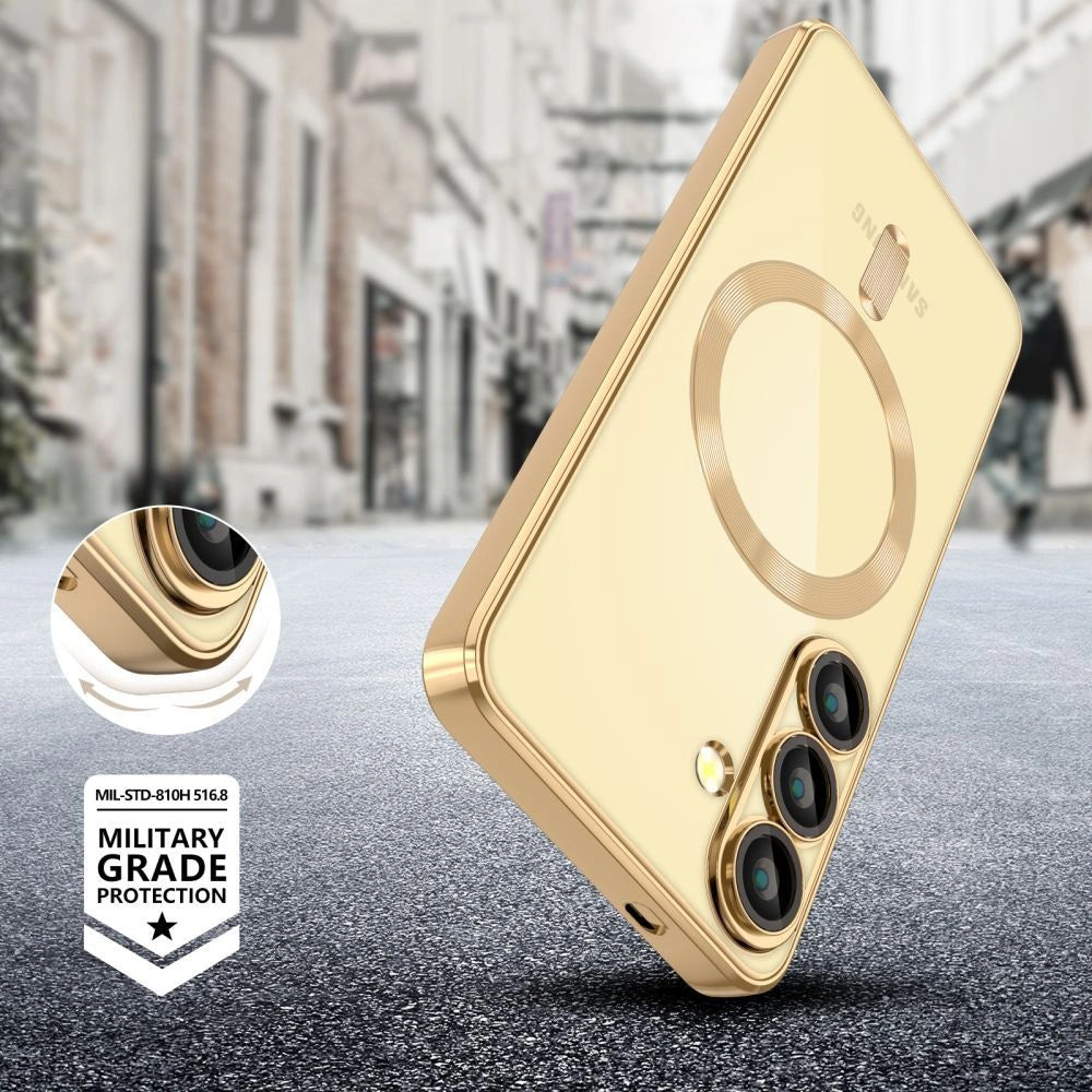 Techsuit - Luxury Crystal MagSafe - Galaxy S25 Edge - Gold