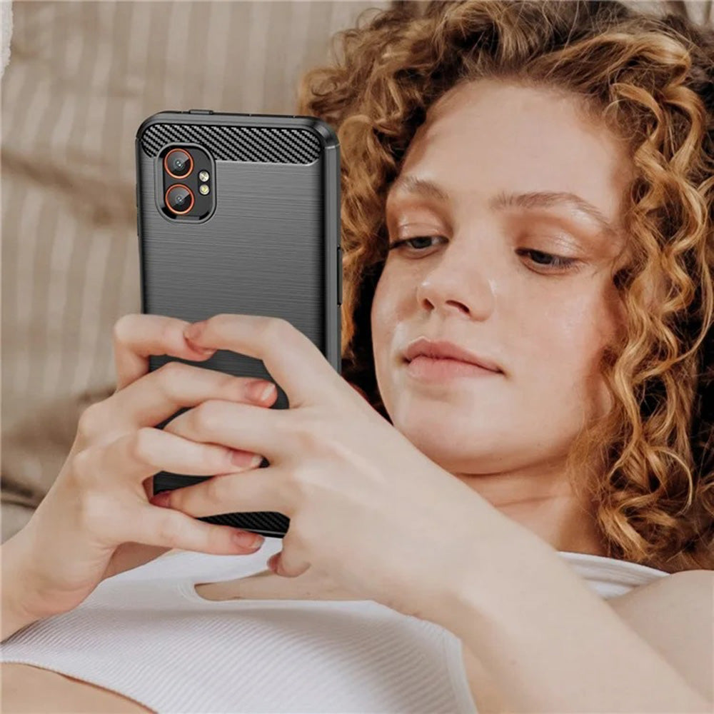 Techsuit - Carbon Silicone - Galaxy Xcover7 Pro - Black