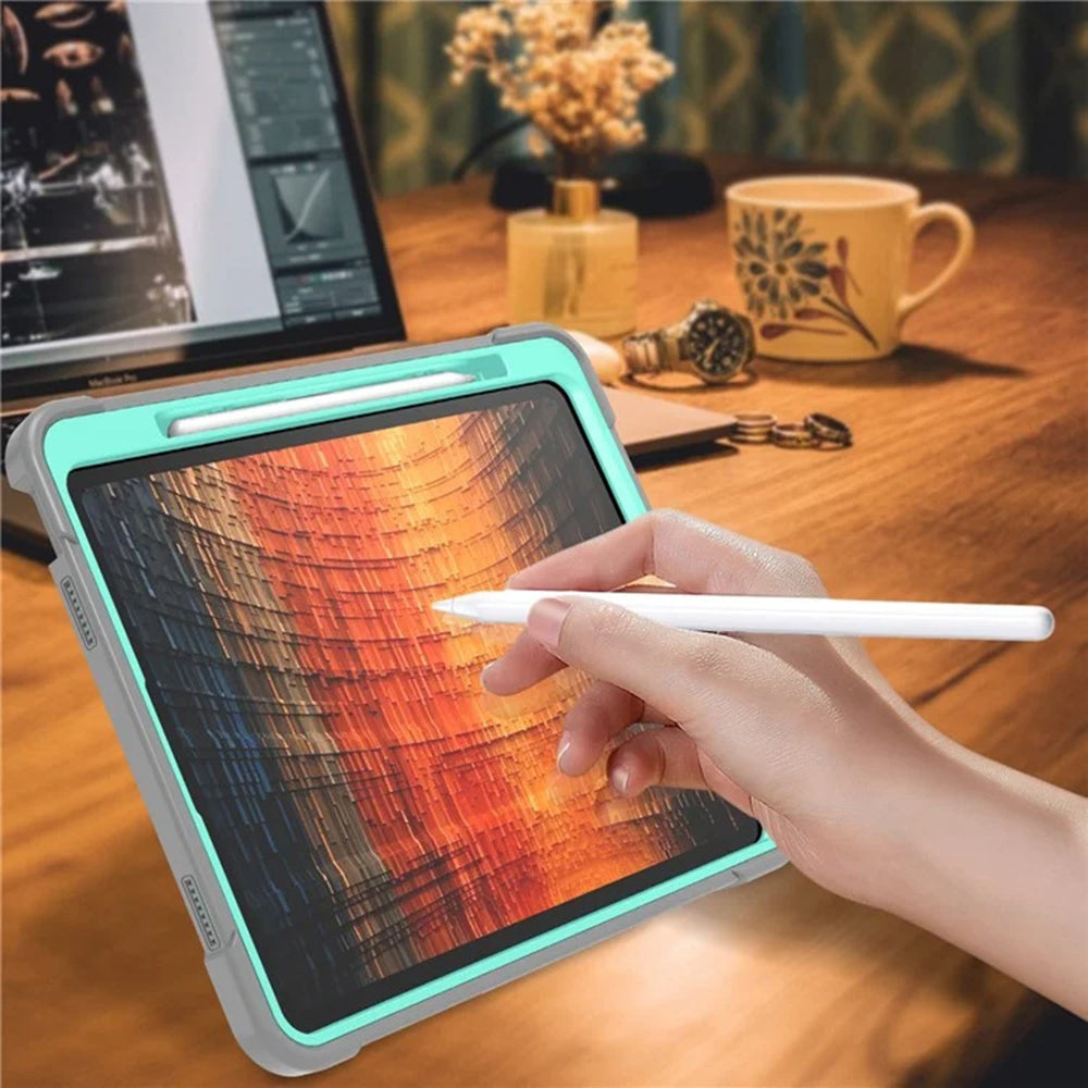 Techsuit - Rugged TabShell + Screen Protector - Galaxy Tab S10 FE Plus - Rose Gold