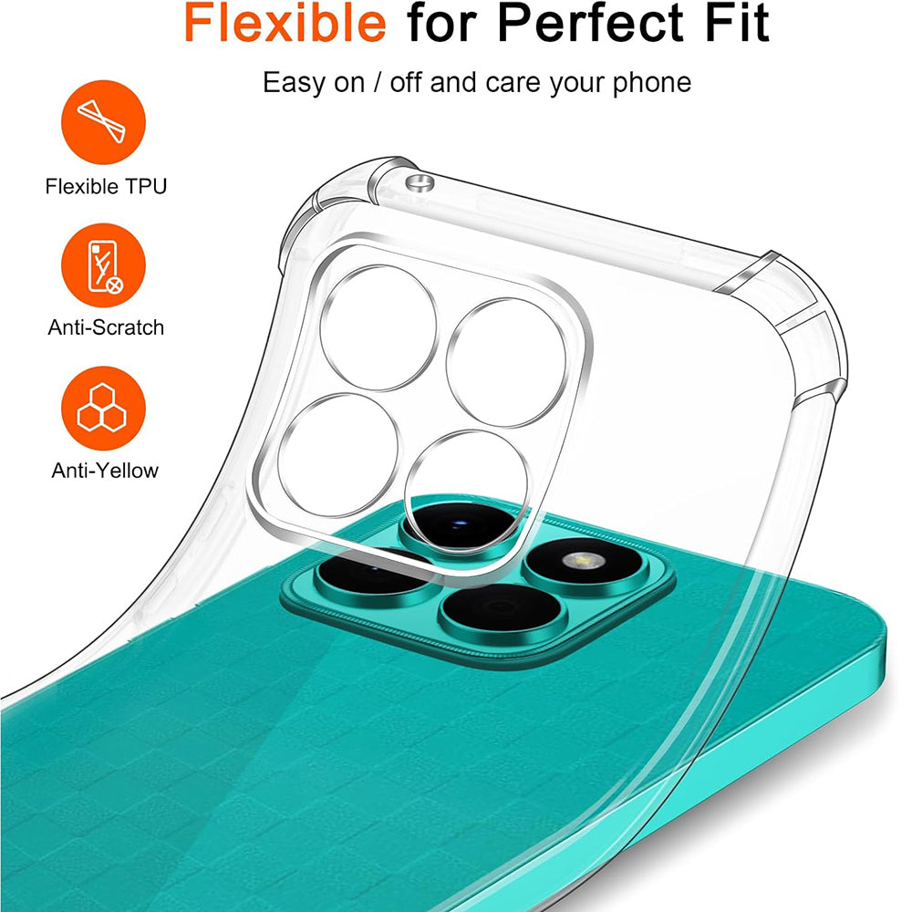 Techsuit - Shockproof Clear Silicone - Honor X8c - Clear