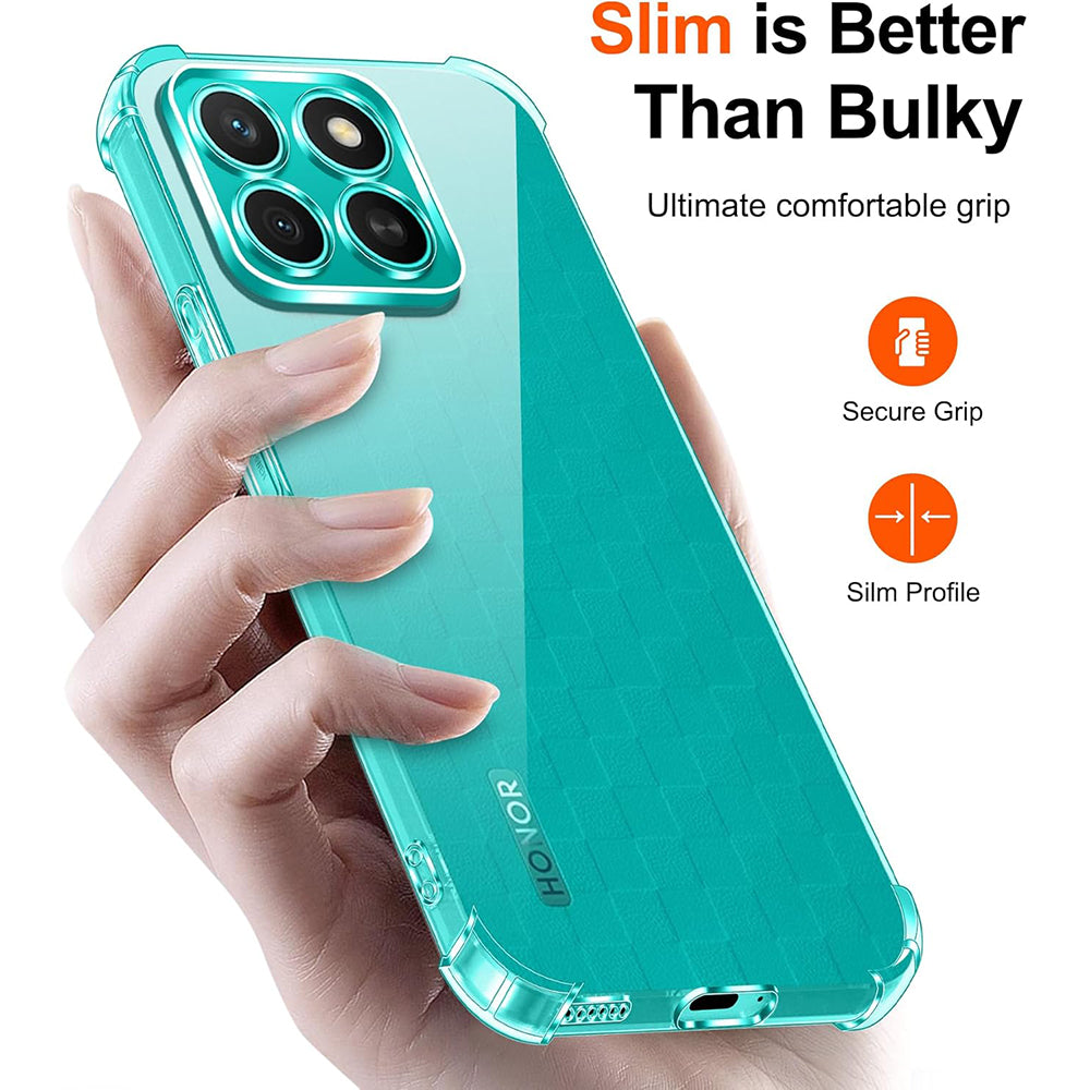 Techsuit - Shockproof Clear Silicone - Honor X8c - Clear