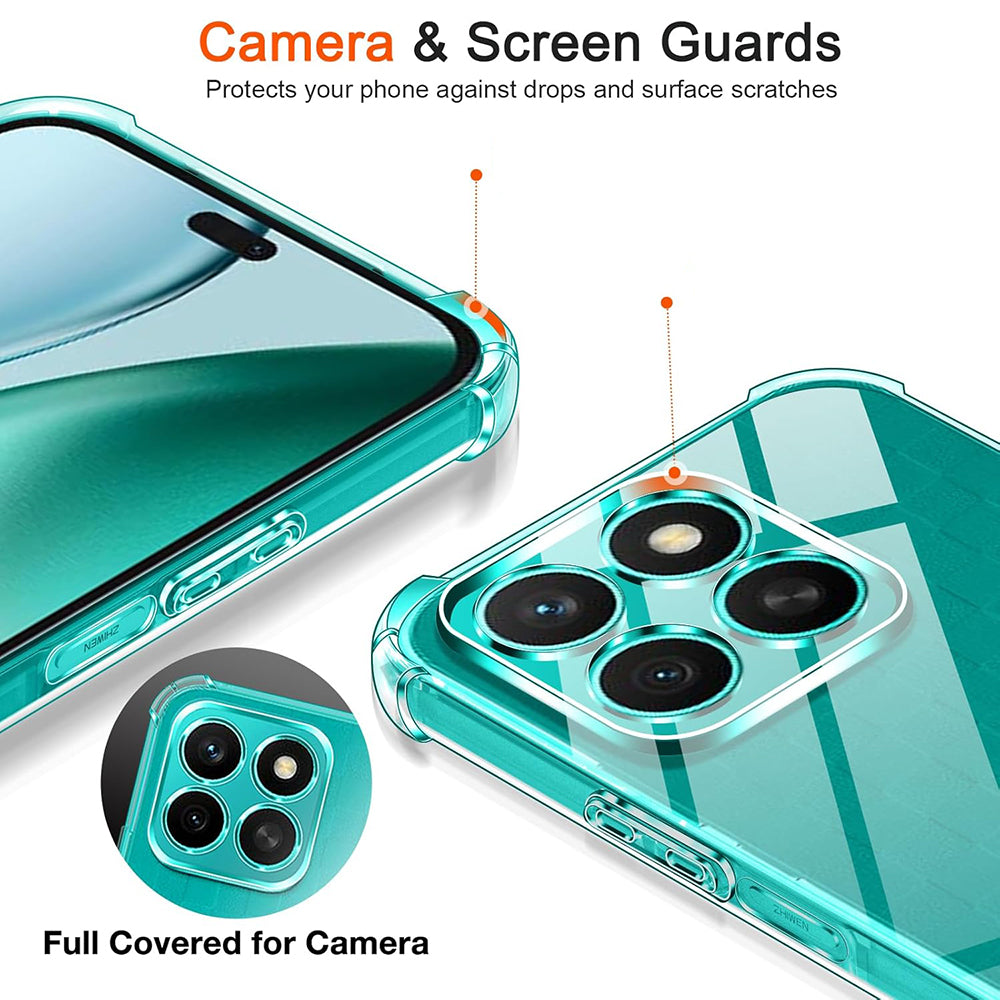 Techsuit - Shockproof Clear Silicone - Honor X8c - Clear