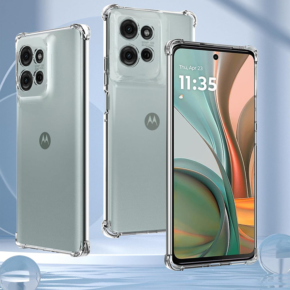 Techsuit - Shockproof Clear Silicone - Motorola Moto G75 - Clear