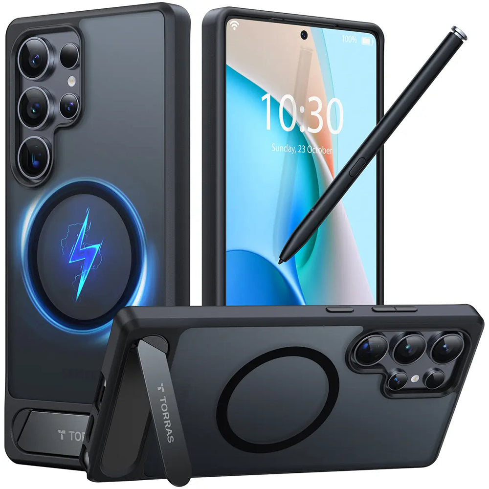 Torras - Pstand MagSafe - Samsung Galaxy S25 Ultra - Black